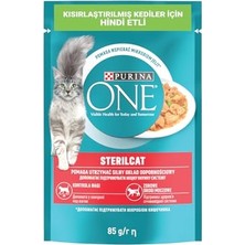 Frefly Store Hindi Etli Kısırlaştırılmış Kediler Için Yaş Kedi Sı 85 Gram