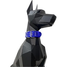 Frefly Store Lacivert Yumuşak Dokulu Büyük Irk Köpek Tasması Lacivert L