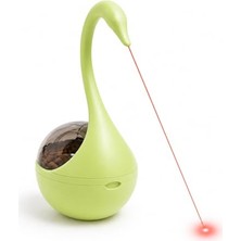 Frefly Store Interaktif Kedi Oyuncağı Lazerli  Dispenseri Yeşil – Otomatik Hareketli Kedi Oyunu, Lazer Pointer Kedi Oyuncağı, Denge Oyuncak, Ödül Ları Için (Piller Dahil)