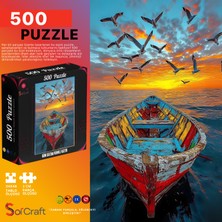 Soi Craft 500 Parça Puzle Gün Batımı Renkli Kayık #286
