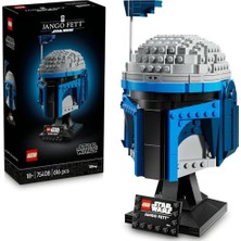 Frefly Store LEGO Star Wars: Klonların Saldırısı Jango Fett Kaskı 75408 - Yetişkinler Için Isim Levhalı Sergileme Standı Içeren Inşa Edilebilen Koleksiyonluk Model Yapım Seti, Doğum Günü Hediyesi Fikri (616 Parça)