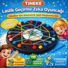 Frefly Store Tineke Lastik Geçirme Zeka Oyuncağı Çocuklar Için Eğitici Geometrik Şekil Seti