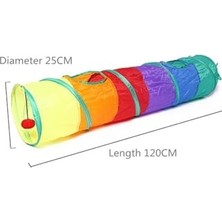 Frefly Store Kedi Tüneli Oyuncak Gökkuşağı 120 cm