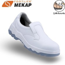 Meral İş Güvenlik Meral Pro Hygiene 060 S2 Src Beyaz Mikrofiber Deri Çelik Burun Iş Ayakkabısı