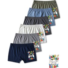 Panfilia  %95 Pamuklu Erkek Çocuk Boxer 6'lı Set / Külot / Iç Çamaşır