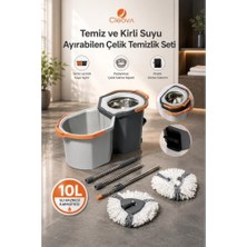 Frefly Store Duoclean Temiz ve Kirli Suyu Ayırabilen Çelik Temizlik Seti