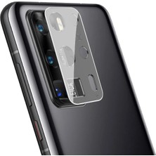 Akıllı Durak Huawei P40PRO+ Plus Kamera Koruma Cam+ Metal Lens Full Set BIRLEŞIK-(5775)