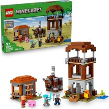 Frefly Store LEGO Minecraft Yağmacı Karakolu ve Çapulcu 21278 - Video Oyunu Seven Minecraft Hayranı 9 Yaş ve Üzeri Çocuklar Için Yaratıcı Oyuncak Yapım Seti, Doğum Günü Hediyesi (665 Parça)