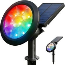 Frefly Store 18W LED Solar Kazıklı Çim Armatür Cata Güneş Enerjili LED Işık Çim Lambası Bahçe Ağaç Çalı Duvar Aydınlatma (Rgb)          [enerji Sınıfı A+]