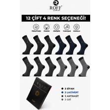 Roff Çorap Yakamoz Erkek Soket Çorap Dikişsiz Yazlık Baklava Desenli 12’li Paket