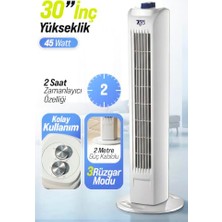 Frefly Store 7gtf1 30 Inç Kule Tipi Vantilatör | 45W Güçlü Motor, 3 Kademeli Hız, Salınımlı, Zamanlayıcılı Tower Fan