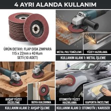 Frefly Store Flap Disk Zımpara 115 x 22MM x 40 Kum, 10 Adet