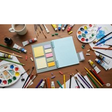 Frefly Store Exquisite Notebook Yapışkanlı Bloknot ve Ayraçlar ile 50 Yaprak Özel Spiralli Notebook
