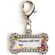 Frefly Store Busstier Kedi Köpek Isimlik Metal Pet Kimlik Rozeti Isim Telefon Yazılabilir Dayanıklı Suya Dayanıklı Tasmaya Uygun Evcil Hayvan Künyesi (Taşlı Kemik)