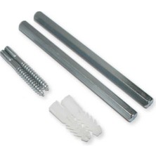 Belirtilmemiş Kolay Montaj Gizli Raf Tutucu 8 mm Çap x 10 cm Boy 2 Adet