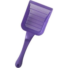 Frefly Store Dar Aralıklı Plastik Kedi Kumu Küreği, 28 Cm, Mor
