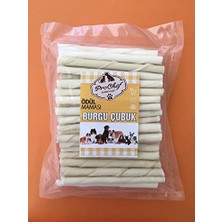 Frefly Store 100 Adet Beyaz Burgu Çubuk 500 gr Köpek Kemiği & Ödül Sı (Doğal Sığır Derisi)