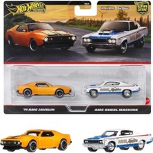 Frefly Store 1:64 Hot Wheels Premium Car Culture 2'li Paket 71 Amc Javelın & Amc Rebel Machıne HBL96 - JBL06