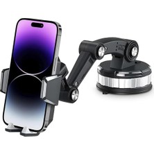 Frefly Store Araba Tır ve Kamyon Uyumlu Katlanır Araç Içi Telefon Tutucusu Mekanizmalı Dönebilir Başlık ve Dönebilir Tabanlı Uzun Hareket Özgürlüğü Sağlayan Cam, Konsola Sabitlenir Vakum ve Yapışkan Araç Tutucusu