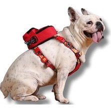 Frefly Store Design,çantalı Göğüs Tasması, Köpek Sırt Çantası – 2’si 1 Arada Göğüs Tasması Fonksiyonlu, Ayarlanabilir, Küçük & Büyük Irklar Için,kırmızı, Large, Recycled
