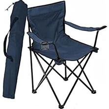 Frefly Store Tekli Kamp Sandalyesi Katlanır Sandalye Bahçe Koltuğu Piknik Plaj Balkon Sandalyesi Mavi