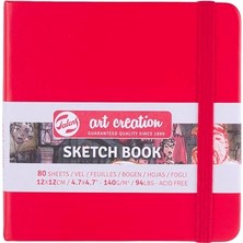 Frefly Store Eskiz Defteri, Kırmızı 12 x 12 Cm, 140 G, 80 Yaprak..
