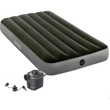 Frefly Store Intek 64777 Prestij Kamp Yatağı 99X191 cm +Pilli Pompa, Su Sporları, Plaj Malzemesi, Şişme Ürün, Yüzme Aksesuarı, Kamp, Dalış, Güvenlik