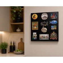 Frefly Store Bahar Çelik Magnet Panosu (Siyah) 30X30