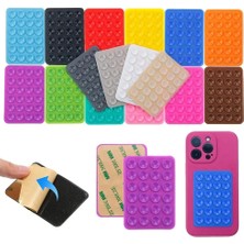Frefly Store Silikon Telefon Tutucu Ped, Renkli Kare Tasarım, Otomobil ile Uyumlu Telefon Sabitleyici, Ultra Güçlü Vantuzlu (Beyaz)