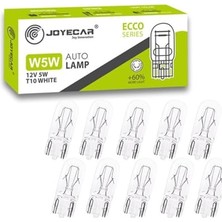 Frefly Store W5W T10 Ecco Series Sarı Otomobil Ampulü, 12V 5W,%60 Daha Fazla Işık, 10 Adet