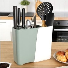 Frefly Store Ayarlanabilir Sürgülü Kaşıklık Bıçaklık Organizer,2-3 Bölmeli Tezgah Üstü Stand (Krem)