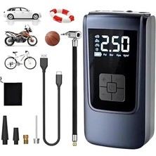 Frefly Store 150PSI 6000MAH Şarjlı Araba Top Bisiklet Hava Pompası LED Akıllı Powerbank