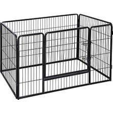 Frefly Store Feandrea Evcil Hayvanlar Için Muhafaza, Köpek Yavrusu Çıkışı, Taşınabilir, 122 x 80 x 70 Cm, Siyah PPK74H