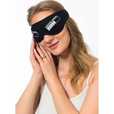 Frefly Store Yıkanabilir Siyah Pamuklu Uyku Maskesi Göz Bandı