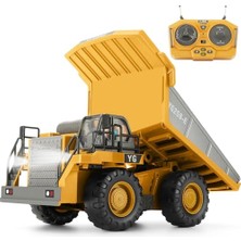 Frefly Store 9 Kanallı Metal Yatak Işık Sesli ve Şarj Edilebilir Elektrikli Taşıma Kamyonu Oyuncak Hediyeli Çocuklar Için Uzaktan Kumandalı Damperli Kamyon Uzaktan Kumandalı Inşaat Aracı Erkek Kızlar 4-12