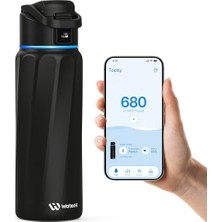 Frefly Store Boost Akıllı Su Şişesi, Hatırlatıcı ve Izleyici, Çift Duvarlı Vakum Yalıtımlı Şişeler, Paslanmaz Çelik, 32 Oz Bpa Içermeyen Geniş Ağız, Okul, Spor Salonu, Ofis, Babalar Günü Için Ideal