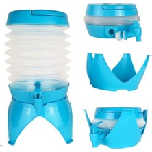 Frefly Store Katlanabilir 3,5 Litre Su Sebili, Musluklu Su Bidonu, Plastik Piknik Kamp, Çeşmeli Su Torbası, Akordeon, Şeffaf,
