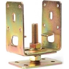 AvantajAl M14 Ayarlı Tablalı Kaliteli Sağlam Sac Pergule Ayağı 2,5 mm Tabalı Vidalı