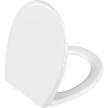 Frefly Store Vitra S20 Round 109-003-909 Universal Klozet Kapağı, Yavaş Kapanır, Kolay Çıkabilir, Beyaz