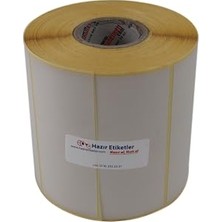 Frefly Store Eko Termal Etiket 25MM x 45MM Ruloda 3750 Adet 40MM Kuka Çapında Direk Termal Transfer Etiketi Yan Yana 4 Lü