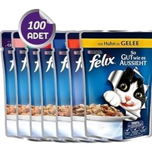 Frefly Store Purina Karışık Kedi Yaş Sı, 100 Adet
