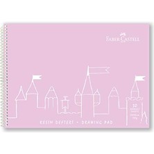 Frefly Store Faber-Castell Resim Defteri, 25X35 Cm, 30 Yaprak, Sert Kapak, Spiral Cilt, 120G Kağıt, Dayanıklı ve Çevre Dostu, Asorti Renkler