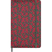 Frefly Store Moleskine Mantero'dan Ipek Not Defteri, Italyan Ipekli Sert Kapak, Çizgili Sayfalar ve Elastik Kilitli, Hediye Kutulu, Büyük Format 21 x 13 Cm, Renk Bordo