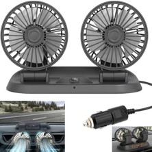 Frefly Store FAN10 Mini Araç Vantilatörü, 12 Volt Dc, Çakmaklık Bağlantılı, Plastik, Araç Numaratörlü (2 Li Set)