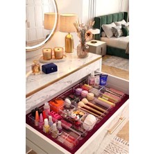 Frefly Store Color House 13 Parça Çekmece Içi Düzenleyici Modüler Makyaj Takı Kozmetik Aksesuar Şeffaf Organizer Şeffaf Tek Ebat