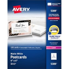 Frefly Store Yazdırılabilir Kartlar, Lazer Yazıcılar, 100 Kart, 4 x 6, Abd Posta Kartı Boyutu (5389)