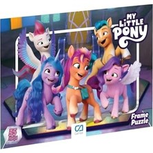 Frefly Store My Little Pony Lisanslı 35 Parça Çerçeveli 34X24CM Çocuk Puzzle Yapboz Yeni Serisi (Mor)