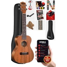 Frefly Store Midex TN-26MC Case Hakiki Ağaç Tenör Ukulele