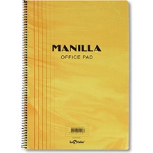 Frefly Store Lé Color 41100/1 Manila Notebook Yumuşak Kapak, 1.hamur Kağıt Spiralli, Sarı