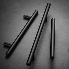 AvantajAl Marelli 224 mm Siyah Paslanmaz Boy Kulp Mobilya Kulbu, Dolap Kulbu